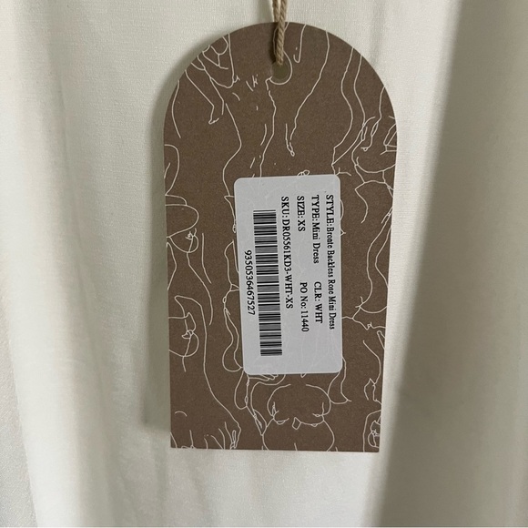 Meshki Bronte Backless Rose Mini Dress White - Picture 6 of 7